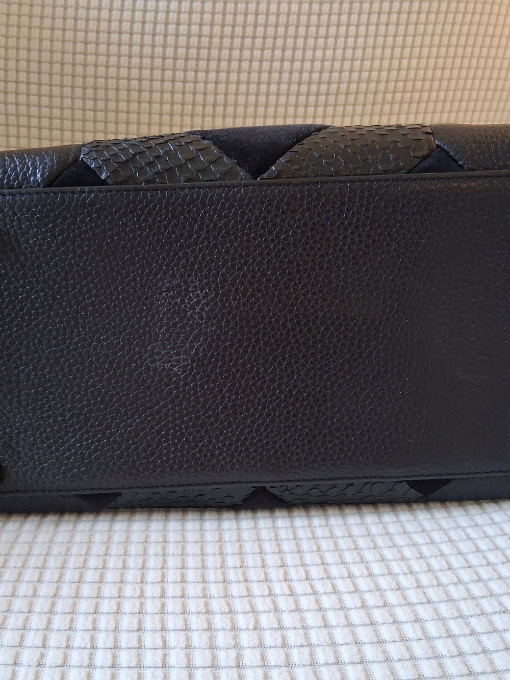 Coach Black Patchwork Leather Satchel with Gold Hardware - Picture 9 of 9